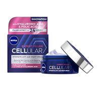 NIVEA Hyaluron Cellular Filler Anti-Age Night Cream (50ml), Night Cream for Women with Hyaluronic Acid and Magnolia Extract, Anti Wrinkle Moisturiser, Anti-Age Face Moisturiser