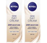 NIVEA 24H Moisture Tinted Day Cream with Vitamin E Light Skin Tone SPF15 50ml