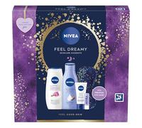 NIVEA Feel Dreamy Gift Set (5 Products), Women's Gift Set with Beauty Products, Includes Shower Cream, Body Lotion, Night Cream, Lip Balm, and Eye Mask