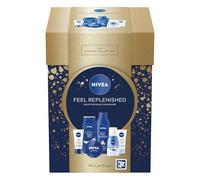 NIVEA Feel Replenished Gift Set (6 Products), Skincare Women's Gift Set with Creme, Eye Make-Up Remover, Shower Cream, Body Lotion, SPF15 Day Cream, and Night Cream