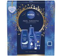 NIVEA Feel Smooth Skincare Moments Gift Set - Shower Cream, Body Lotion, Hand Cream & Lip Balm - Nourishing Daily Care for Soft, Smooth Skin - Perfect Skincare Gift Pack for Women & Men