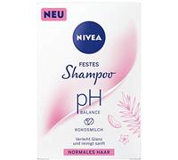 NIVEA Firm Shampoo pH Balance for Normal Hair (75 g), Gentle Cleansing Solid Shampoo with Coconut Milk, pH Optimised Shampoo with Vegan Formula