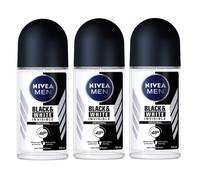 Nivea for Men Invisible for Black & White 48 Hours Deodorant Roll on 50 Ml. 3 Pack l