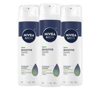 NIVEA FOR MEN Sensitive, Shaving Gel 7 oz (Pack of 3) 198 g