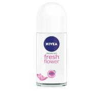 Nivea Fresh Flower Roll-On Deodorant Roll-On Deodorant without Aluminium with Floral Fragrance, Antibacterial Deodorant without Ethyl Alcohol for 48-Hour Protection (50 ml)