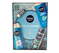 Nivea Gift Set STRONG POWER 4-piece Shower Gel - Labello - Shampoo - Deodorant