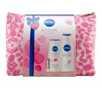 Nivea Gift Set Travel Love 1 Set = 1 x Shower / Body Lotion / Labello / Bag