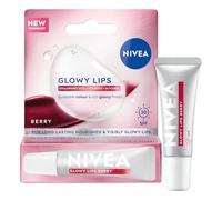 NIVEA Glowy Lips Lip Balm SPF 30, Berry, 10 ml | Nourishing Lip Balm with Hyaluronic Acid, Vitamin E, and Glycerin, Factor 30 Sun Protection, Hydrating Lip Care, Berry Tinted