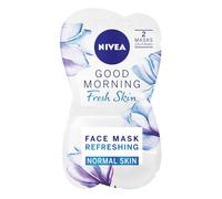 NIVEA Good Morning Fresh Skin Refreshing Face Mask Pack of 24, Hydrating Masks with Aloe Vera and Vitamin E, Skin Care Essentials