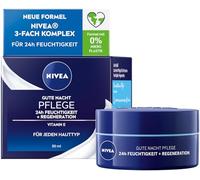 NIVEA Gute Nacht Care 24-Hour Moisture + Regeneration (50 ml), Light Night Cream for Intensive Moisture, Night Cream with Vitamin E, Provitamin B5 and Water Lily Extract