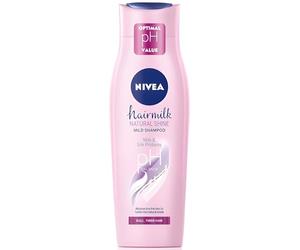 Nivea Hairmilk Natural Shine Caring Shampoo for Tired Hair Without Shine Intensive Moisturising Effect Enriched with Almond Milk and Magnolia Extract, 250 ml (Pack of 4)