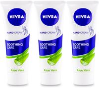Nivea Hand Cream Soothing Care Aloe Vera 75ml | Moisturising | Dry Skin X 3