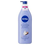 NIVEA Irresistibly Smooth Dry Skin Body Lotion, 400 ml | Body Moisturiser with Hyaluron, Shea Butter and Deep Nourish Serum, Intensive Hydration, 72-Hour Moisture, Fast Absorbing