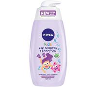 NIVEA Kids 2 In 1 Shower & Shampoo Very Berry (500ml), Children's Shower Gel an