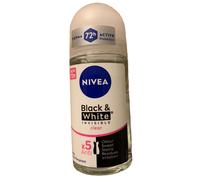 NIVEA Invisible Black & White Clear 48hr Anti-Perspirant Deodorant Roll-On 50ml