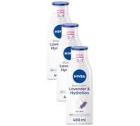 NIVEA Lavender Body Lotion (400ml), NIVEA Moisturiser for Dry Skin with Natural Origin Oils and Lavender Scent, NIVEA Body Lotion for Smoother Skin (Pack of 3)