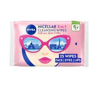 NIVEA Limited Edition Micellar Cleansing Wipes (25pcs), Biodegradable Wipes with Micellar Technology, Facial Wipes Effectively Removes Waterproof Make-Up and Mascara