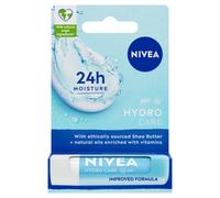 NIVEA Lip Balm Hydro Care with SPF 15 (4.8g), Hydrating Lip Balm with Shea Butter, Natural Oils and Vitamins, Provides 24 Hour Moisture and Protection