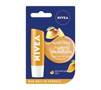 NIVEA Lip Balm Mango Shine (4.8 g), Moisturising Lip Balm Enriched with 100% Jojoba Oil, Shimmery Lip Gloss for Girls for 24 Hour Hydration, Lip Care with Natural Oil, Pack of 12