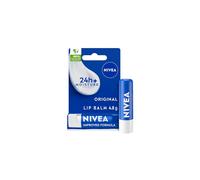 NIVEA Lip Balm Original Care (4.8g) Lip Balm Deeply Hydrates Lips for 24h+, with 100% Natural Origin Ingredients, Shea Butter, and Vitamins, Lip Care