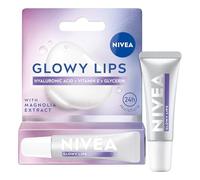 NIVEA Lip Hyaluron Glowy Lips Tube Original (10ml), Lip Balm with Clear Shine and 24H Moisture, Hydrating Lip Care with Hyaluronic Acid and Vitamin E, Long-Lasting Glowy Finish
