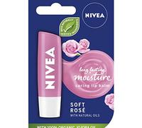 NIVEA Lip Balm Soft Rosé, Protective Lip Moisturiser with Rose Extract, 24h Moisture Care, Lip Care Melt-In Formula