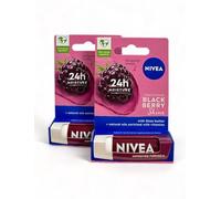 Nivea LipBalm Blackberry Shine Lip Care 4.8 g (Pack of 2)