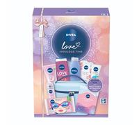 NIVEA Love Indulge Time Gift Set (9 Products) - Women's Gift Set - Includes Shower Gel, Anti-Perspirant, Body Lotion, Skincare Products - with Affirmation Cards and Cosmetic Bag