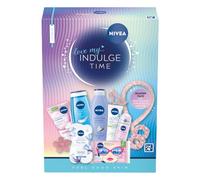 NIVEA LOVE MY INDULGE TIME Beauty Gift Set, 9-Piece Collection | Premium Gifting & Beauty Kit, Body Lotion & Wash, Face Mask, Anti-Perspirant, Cleansing Wipes, Heatless Curlers & Hair Clip