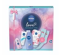 NIVEA Love Snuggle Time Gift Set (5 Products) - Women's Gift Set - Includes Body Lotion, Face Sheet Mask, Moisturising Cream and Anti-Perspirant - with Pair of Socks