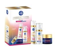 NIVEA Luminous Skin Solution Gift Pack (3 Products), Gift Set for Women, Includes Face Serum (30ml), SPF50 UV Fluid (40ml) and Dark Spot Night Cream (50ml), Skin Care Essentials