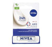 NIVEA Med Repair Moisturising Lipstick with Shea Butter, Nourishing Oils and Vitamins SPF 15, 4.8 g