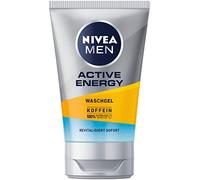 NIVEA MEN Active Energy Wash Gel (100 ml), Cleansing Gel with Caffeine from 100% Natural Source, Refreshing and Thorough Facial Cleansing