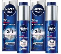 NIVEA MEN Anti-Age 2in1 Power Moisturiser (50ml), With SPF 30, Thiamidol, and Hyaluronic Acid for Sun Protection, Dark Spot Prevention, and Younger-Looking Skin (Pack of 2)