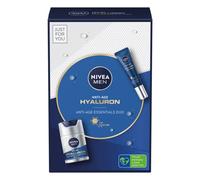 NIVEA MEN Anti-Age Hyaluron Essentials Duo Pack (2 Pieces), Gift Set Includes Men's Eye Cream and Face Moisturising Cream with Hyaluronic Acid to Hydrate Skin