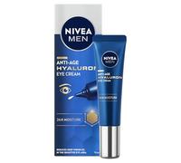 NIVEA MEN Hyaluron Eye Cream (15ml), Powerful Anti-Ageing Eye Cream with Hyaluronic Acid, Moisturising Eye Cream for Wrinkles and Fine Lines, Men's