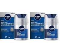 NIVEA MEN Anti-Age Hyaluron SPF15 Moisturising Cream 50 ml (Pack of 2)