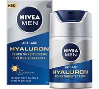 Nivea Men Anti-Age Hyaluronic Moisturising Cream (50 ml), Face Cream with SPF 15, Smooths Even Deep Wrinkles, Fast Absorbing Face Care Cream with Hyaluronan