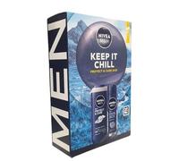 NIVEA MEN Best Christmas Gift/Birthday Gift | Keep It Chill Gift Set (2 Products) - Men's Grooming Gift - Includes 250ml 3 in 1 (Body, Face & Hair) Shower Gel, and Anti-Perspirant
