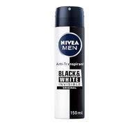 NIVEA MEN Black & White Invisible Deodorant Spray, Antiperspirant with Anti-Stain Formula, with 72h Antiperspirant Protection and Nivea Men Care Complex (150 ml)