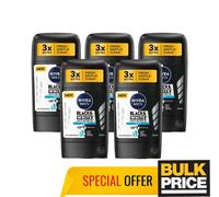Nivea Men Black & White Invisible Fresh Stick Deodorant Anti-Stain 50ml 5-Pack