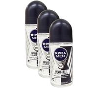 NIVEA MEN Black & White Original Anti-Perspirant Deodorant Roll-On (50mL) With Masculine Fragrance - Pack of 3