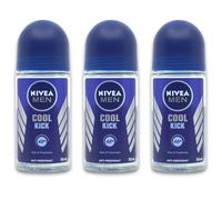 Nivea Men Cool Kick Antiperspirant Deodorant Roll-On 50ml X 3
