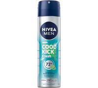 NIVEA MEN Cool Kick Fresh Deodorant Spray, Deodorant with 72h Antiperspirant Protection Against Sweat and Body Odour, Deodorant Spray with Cactus Water without Ethyl Alcohol (150 ml)