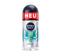 NIVEA MEN Cool Kick Fresh Roll-On Deodorant (50 ml), Deodorant Protects 48 Hours Against Sweat and Body Odour, Antiperspirant with Cactus Water and Light Formula