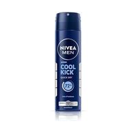 NIVEA Men Cool Kick Spray (150ml), Powerful Anti-Perspirant Deodorant for Men with Derma 72H Active Protection, Cooling Deodorant Spray for Underarms