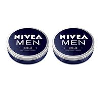 2x Nivea MEN CREME Cream FACE HAND BODY Moisturiser Dry Skin 75ml TIN by Nivea