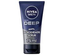 NIVEA MEN DEEP Anti-Blackhead Scrub (75 ml), Charcoal Blackhead Remover, Exfoliating Blackhead Face Wash, Blackhead Treatment for Deeply Cleansed Skin