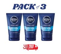 NIVEA Men Deep Cleaning Face Wash 150ml Aloe Vera Cleanser Pack of 3