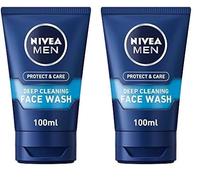 NIVEA MEN Deep Cleaning Face Wash Protect & Care (100 Ml) (Pack of 2)